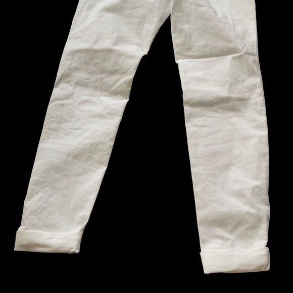 Tahari Jamie Mr Roll Cuff Skinny White Pants Sz 6/28 - Picture 5 of 16